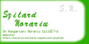 szilard morariu business card